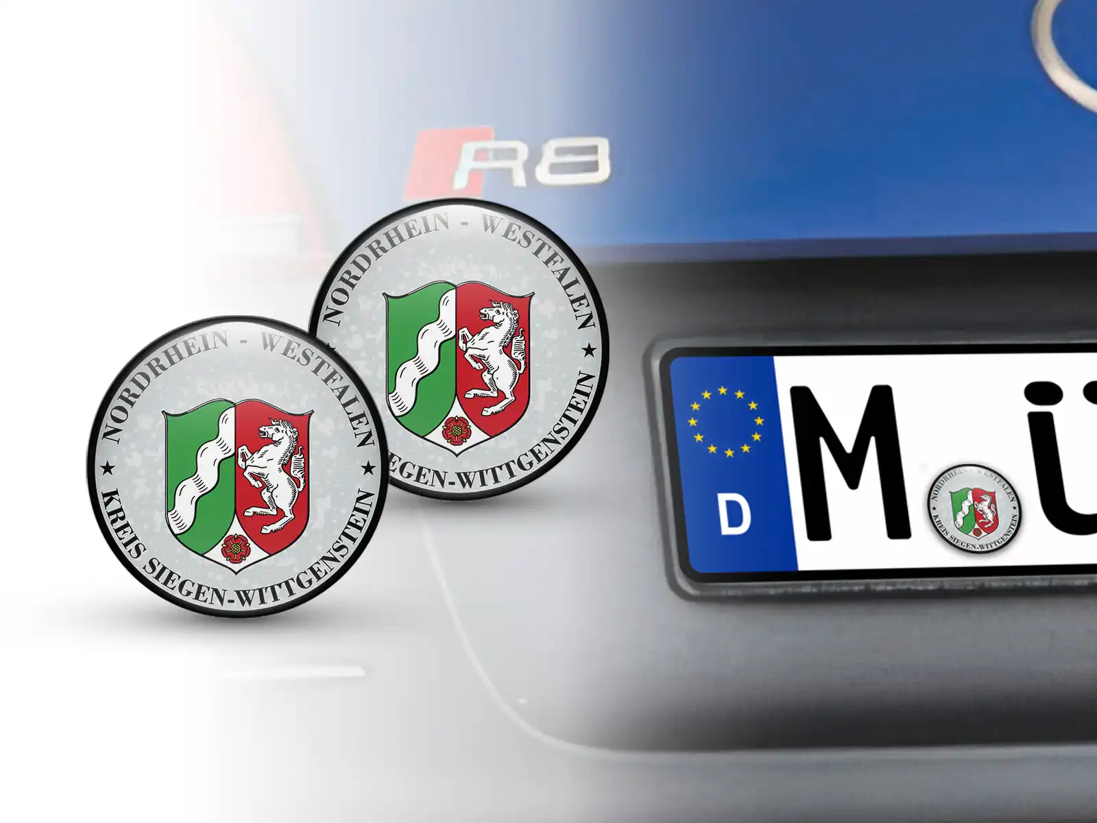 TUV Aufkleber Kreis Siegen-Wittgenstein Nummernschild plakette